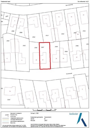 Kruisstraat 12, 6027 PB Soerendonk - Kadastrale kaart