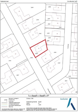 Heesakkerweg 20, 6021 HZ Budel - Kadastrale kaart