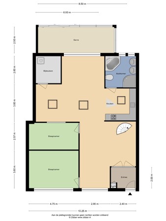 Floorplan - Dolmansstraat 46, 6222 ED Maastricht