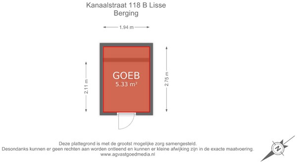 Kanaalstraat 118B, 2161 JS Lisse - Berging - markings.jpg