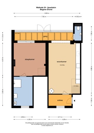 Floorplan - Walkade 24, 3401 DS IJsselstein