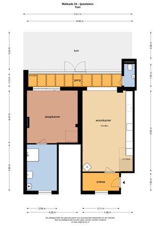 Floorplan - Walkade 24, 3401 DS IJsselstein