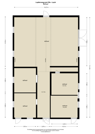 Floorplan - Lopikerweg Oost 29A, 3411 JA Lopik