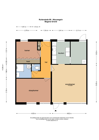 Floorplan - Ruiterstede 86, 3431 XN Nieuwegein