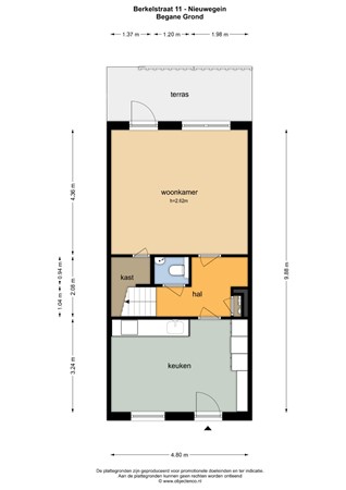 Floorplan - Berkelstraat 11, 3433 BP Nieuwegein