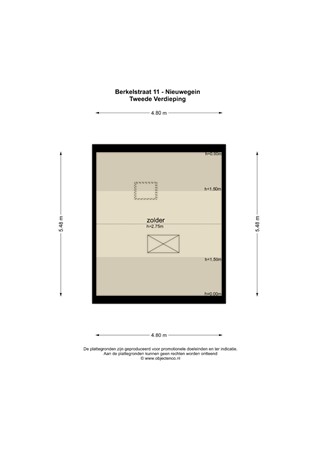Floorplan - Berkelstraat 11, 3433 BP Nieuwegein