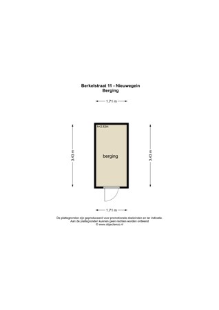 Floorplan - Berkelstraat 11, 3433 BP Nieuwegein