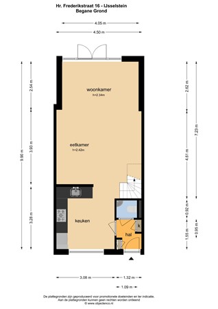 Floorplan - Heer Frederikstraat 16, 3401 ZE IJsselstein