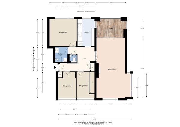 Huis te Landelaan 88, 2283 SJ Rijswijk - Huis te Landelaan 88_3e verdieping.jpg