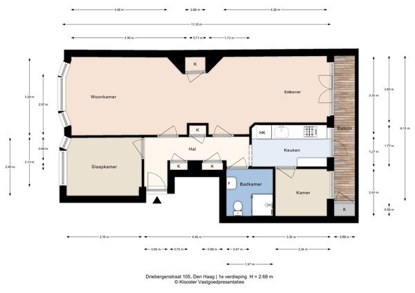 Driebergenstraat 105, 2546 BC Den Haag - Driebergenstraat 105 - 1e verdieping - 2D.jpg