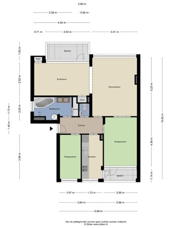 Floorplan - Zuid-Hollandstraat 42-2, 1082 EK Amsterdam