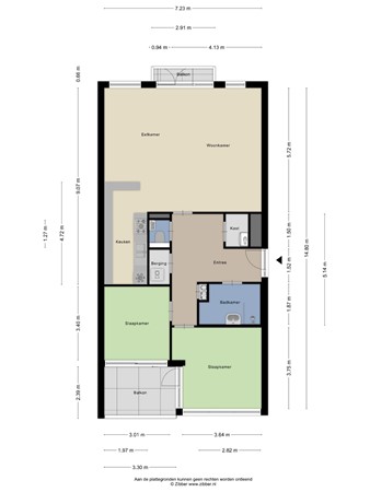Floorplan - President Allendelaan 225, 1068 VM Amsterdam