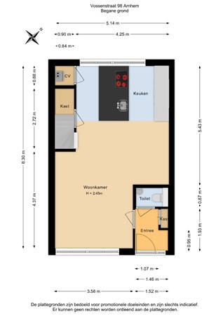 Vossenstraat 98, 6811 JD Arnhem - Begane grond - 2D.jpg