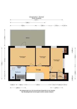 Leeuwencamp 1, 6905 CM Zevenaar - Eerste verdieping - 2D.jpg