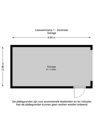 Leeuwencamp 1, 6905 CM Zevenaar - Garage - 2D.jpg