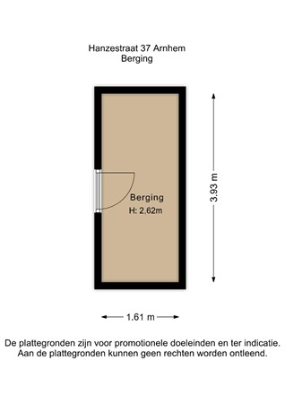 Hanzestraat 37, 6826 MG Arnhem - Berging - 2D.jpg