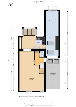 Monnetstraat 14, 6904 LS Zevenaar - Begane grond - 2D.jpg
