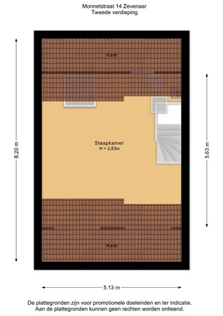 Monnetstraat 14, 6904 LS Zevenaar - Tweede verdieping - 2D.jpg
