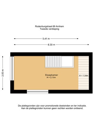 Floorplan - Rodenburgstraat 69, 6811 HN Arnhem