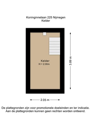 Floorplan - Koninginnelaan 225, 6542 ZR Nijmegen