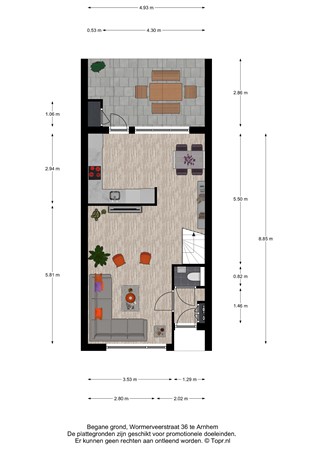 Floorplan - Wormerveerstraat 36, 6843 AJ Arnhem