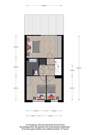 Floorplan - Wormerveerstraat 36, 6843 AJ Arnhem
