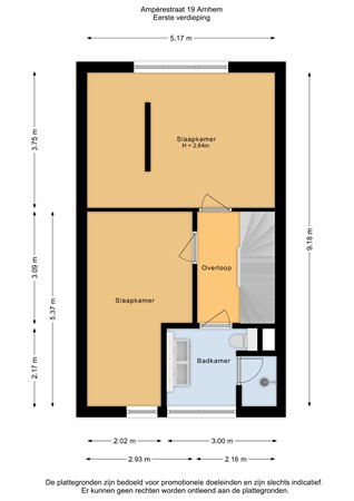 Floorplan - Ampèrestraat 19, 6827 AZ Arnhem