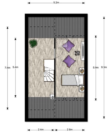 Floorplan - Zoetendaal 157, 6662 XL Elst