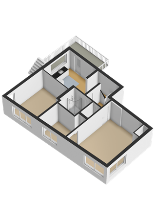 Floorplan - Havenstraat 13B, 1271 AB Huizen