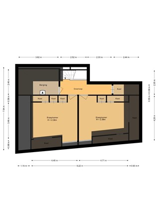 Floorplan - Havenstraat 13B, 1271 AB Huizen