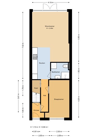Floorplan - Laan van Nieuw-Guinea 57, 3531 JC Utrecht