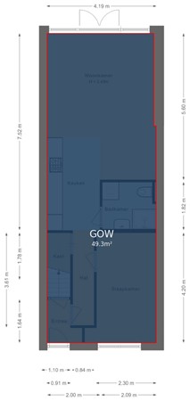 Floorplan - Laan van Nieuw-Guinea 57, 3531 JC Utrecht