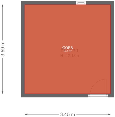Floorplan - Rubenslaan 79-3, 3582 JE Utrecht