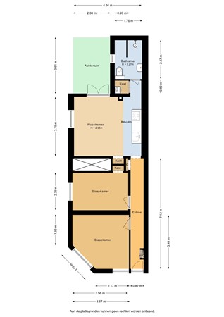 Floorplan - Lijsterstraat 2, 3514 TD Utrecht
