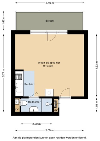 Floorplan - Adriaanstraat 28B, 3581 SG Utrecht