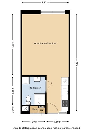 Floorplan - Westerdijk 4-0218, 3513 EW Utrecht