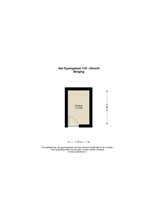 Floorplan - Van Eysingalaan 119, 3527 VC Utrecht