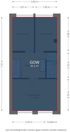 Floorplan - Kerkweg 89, 3513 VC Utrecht