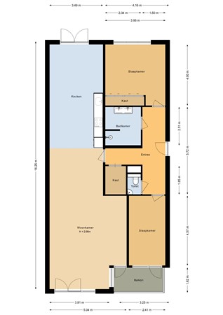 Floorplan - Zijdebalenstraat 15, 3513 DH Utrecht