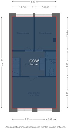 Floorplan - Kerkweg 89, 3513 VC Utrecht