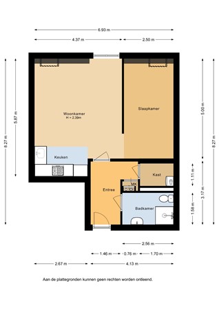 Floorplan - Gansstraat 9H, 3582 EB Utrecht