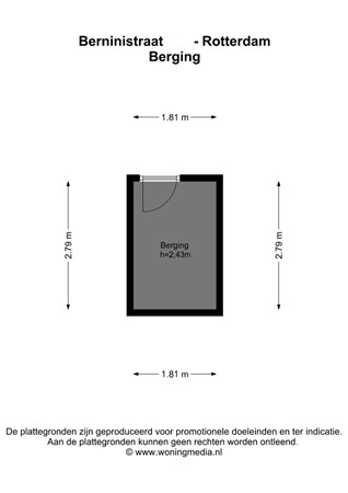 Floorplan - Berninistraat 484, 3066 BG Rotterdam