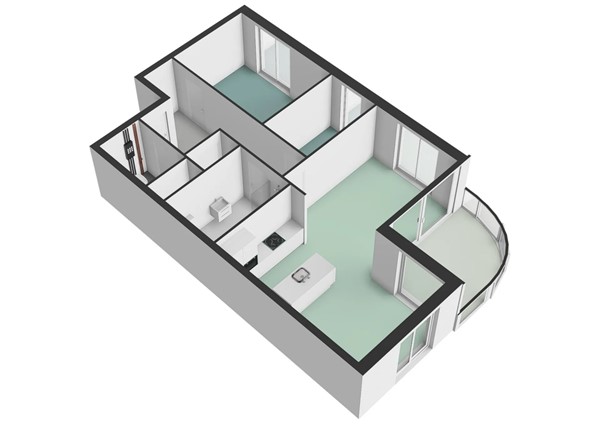 Floorplan - Berninistraat 484, 3066 BG Rotterdam