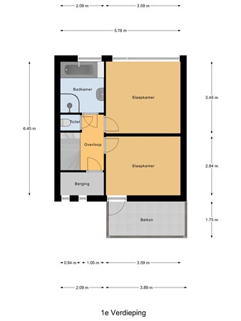 Jacob Van Ruijsdaelstraat 13, 5251 NM Vlijmen - 1e_Verdieping.jpg