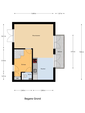 Monseigneur van Kesselstraat 2D, 5251 AX Vlijmen - Begane_Grond.jpg