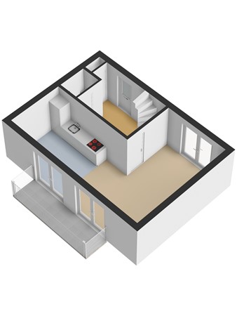 Monseigneur van Kesselstraat 2D, 5251 AX Vlijmen - 3D_Begane_Grond.jpg