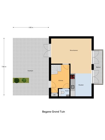 Monseigneur van Kesselstraat 2D, 5251 AX Vlijmen - Begane_Grond_Tuin.jpg