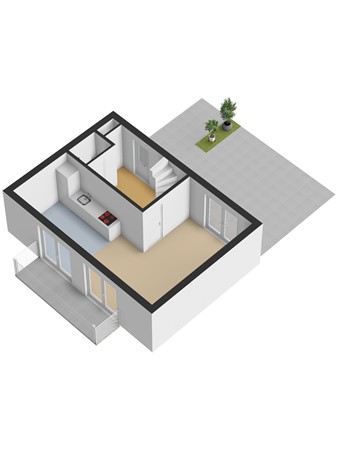 Monseigneur van Kesselstraat 2D, 5251 AX Vlijmen - 3D_Begane_Grond_Tuin.jpg