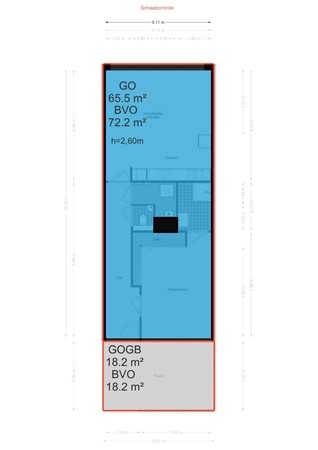 Floorplan - Sloterkade 134B, 1058 HM Amsterdam