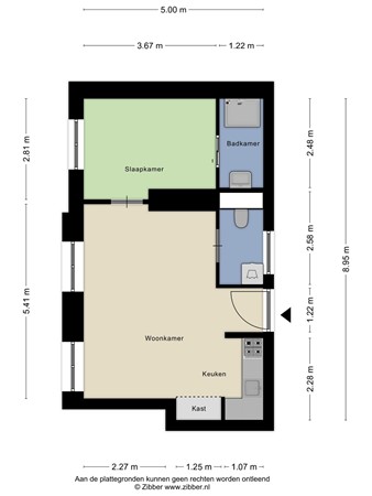Floorplan - Stationsstraat 33B04, 6221 BN Maastricht